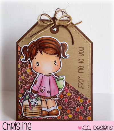 C.C. Designs Swiss Pixie Apple Lucy Rubber Stamp 