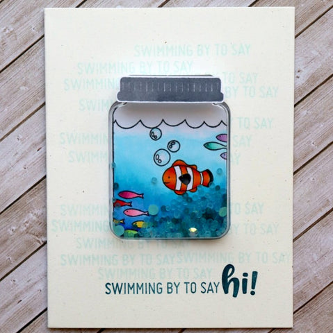 Hampton art - Jillibean Soup - Shaker Die and Clear Acrylic Stamp Set - Octopus