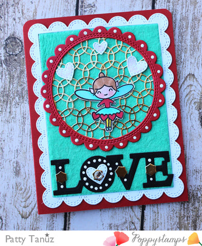 Poppystamp - Valentine Fairies Stamp and Die