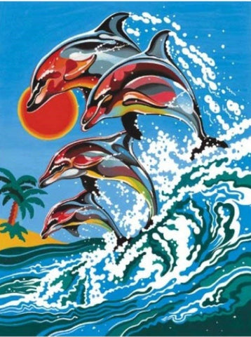 Reeves Medium Painting By Numbers - Dolphins
