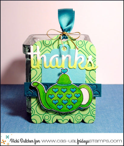 CAS-ual Fridays Stamps - Serendipi-tea Stamp and Teapot Fri-Dies