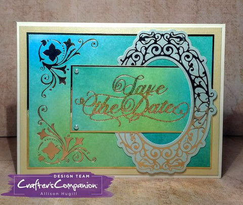 Crafters Companion - Gemini FoilPress Foil Stamp Word Die - Save the Date