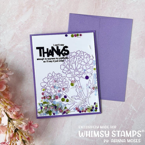 Whimsy Stamps - Good Luck Flowers Clear Stamps