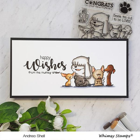 Whimsy Stamps Adopt Don't Shop DOGS Clear Stamps