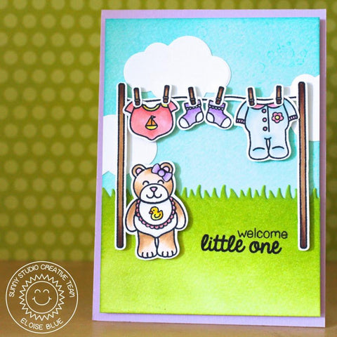 Sunny Studio Stamps - Baby Bear Stamp and Die