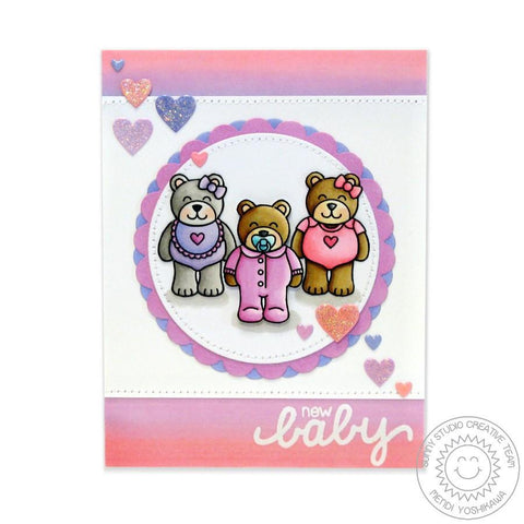 Sunny Studio Stamps - Baby Bear Stamp and Die