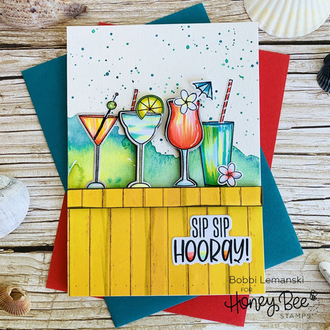 Honey Bee - Raise A Glass | 6x6 Stamp Set