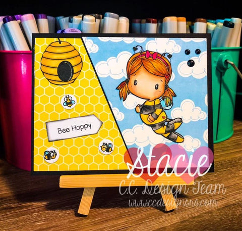 C.C. Designs -  Bee Swissie Clear Stamp Set