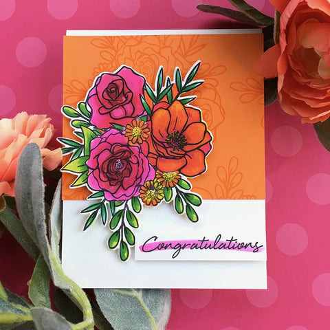 Hero Arts - Togetherness Flower Bouquet Stamps and Dies