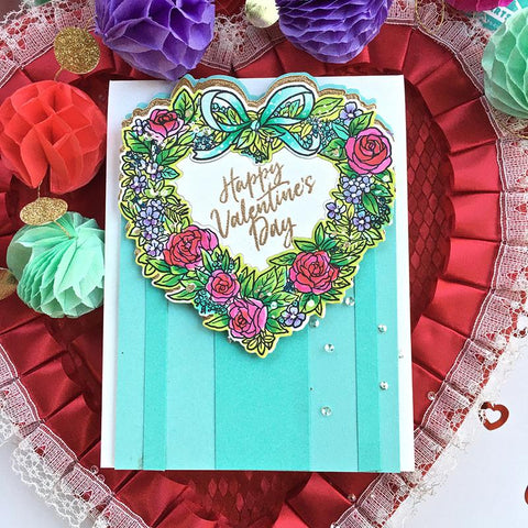 Hero Arts - Floral Heart Wreath Stamps and Dies