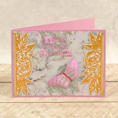 Couture Creations - Peaceful Peonies - Cut Foil & Emboss Die - Bordered Peony