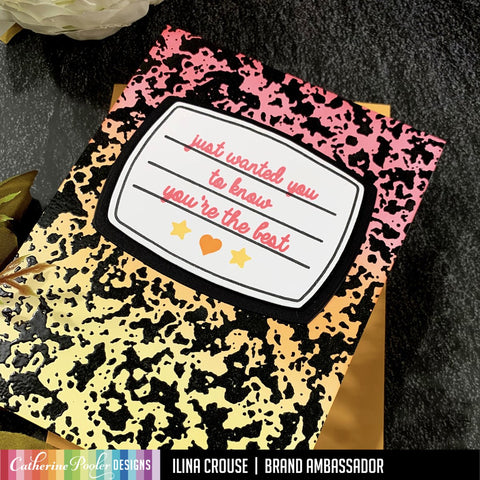 Catherine Pooler - Composition Notebook Background Stamp