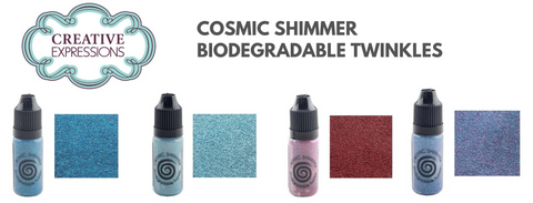Cosmic Shimmer Biodegradable Glitter Twinkles 10ml - Rose Garden