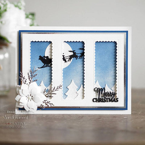 Creative Expressions - Sue Wilson - Slimline Inner Scalloped Rectangle Aperture Trio Craft Die