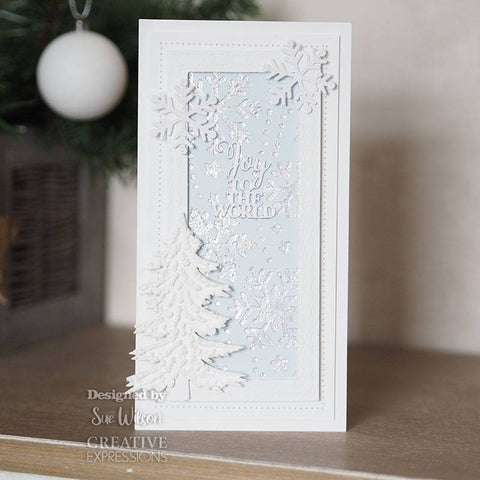 Creative Expressions - Sue Wilson - Slimline Decorative Holly Rectangle Frame Craft Die