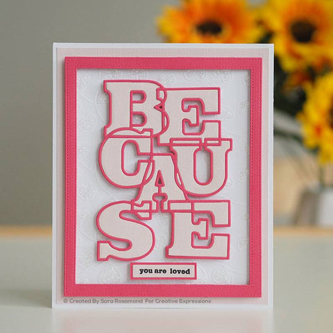 Creative Expressions - Sue Wilson - Big Bold Words Because Craft Die & Stamp Set