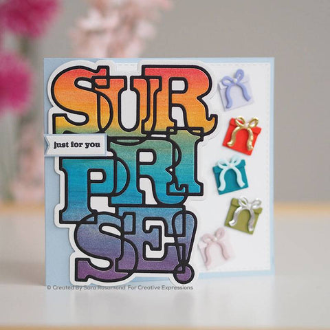 Sue Wilson - Big Bold Words Surprise Craft Die & Stamp Set