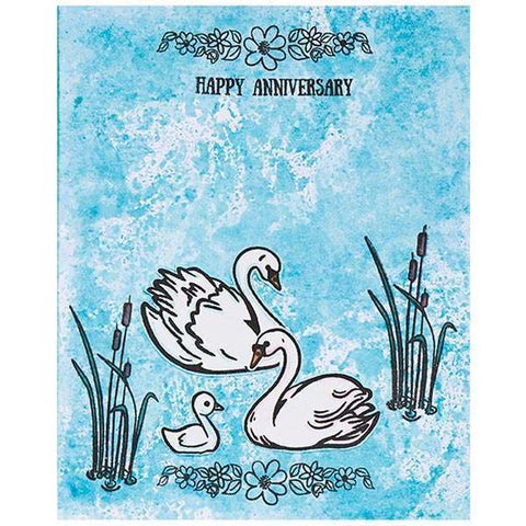 Creative Stamps A6 Stamp Set - Serene Swans 2