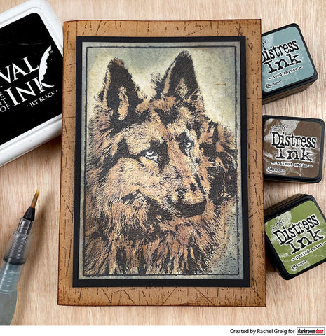 Darkroom Door - Photo Stamp - German Shepherd