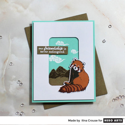 Hero Arts - Layering Red Panda Stamp and Die Sets