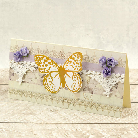 Couture Creations  - Cut, Foil & Emboss Die - Butterfly Garden - Garden Butterfly