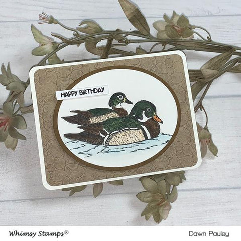 Whimsy Stamps - Woodland Ducks Rubber Cling Stamp