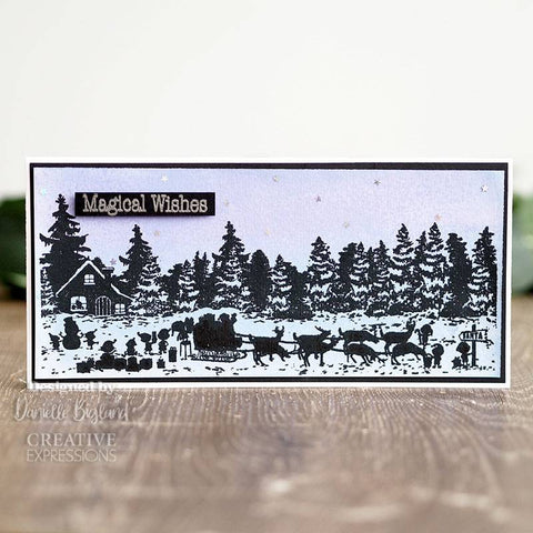 Creative Expressions - Designer Boutique Collection Santa Claus Village DL Pre Cut Rubber Stamp