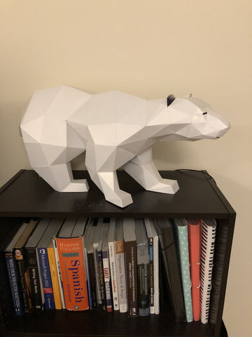 Papercraft World - 3D Papercraft Wall Polar Bear 3D Model (Ages 10+)