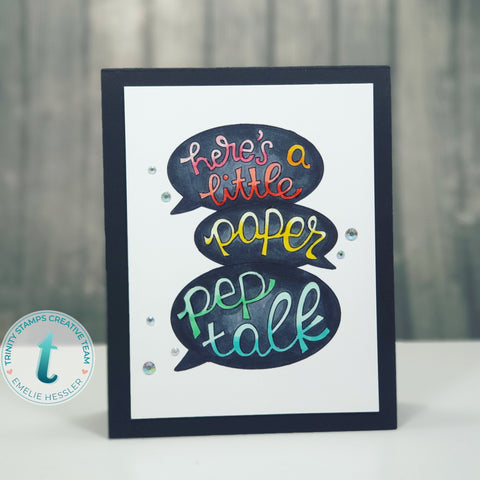 Trinity Stamps - 3x4 Paper Pep Talk Stamp Set