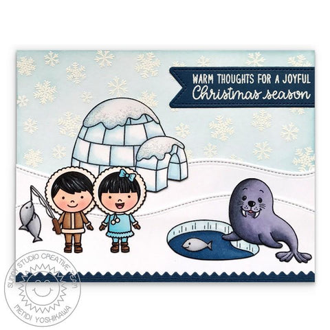 Sunny Studio Stamps - Eskimo Kisses Stamp and Die