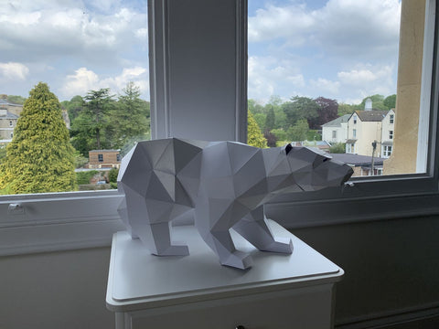 Papercraft World - 3D Papercraft Wall Polar Bear 3D Model (Ages 10+)