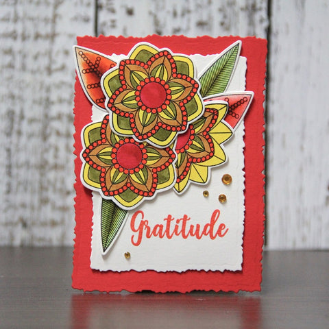 Frantic Stamper Clear Stamp Set - Grateful Florals