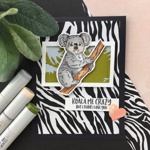 Hero Arts -  Koala on Branch Woodblock Stamp