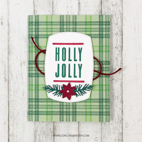 Concord & 9th HAPPY PLAIDS Stamp and HAPPY HOLIDAYS LABEL Sets