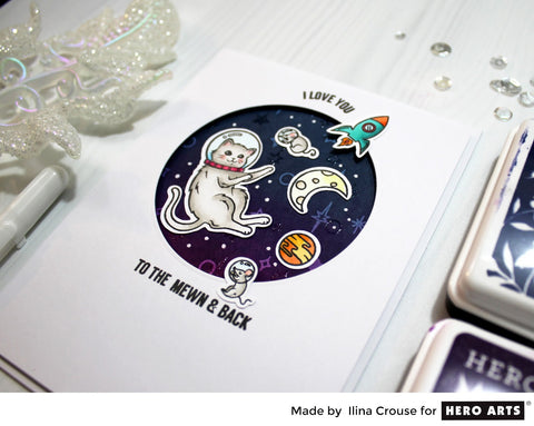 Hero Arts Mewn & Back Stamp and Die Bundle