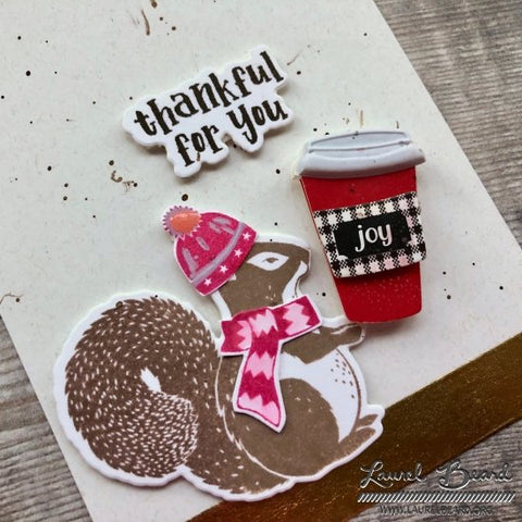 Spellbinders - Christmas Cheer Coffee Cup - Chipboard Embellishments