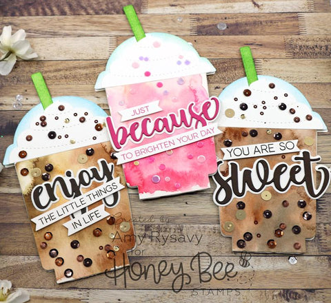 Honey Bee Stamps - Frappe Shake Card - Honey Cuts