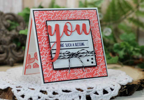 Gina K Designs Elegant Script Background Stamp
