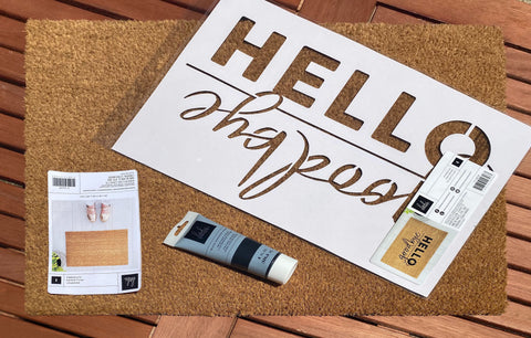 314828 - American Crafts Heidi Swapp DIY Doormat Stencil Hello Goodbye