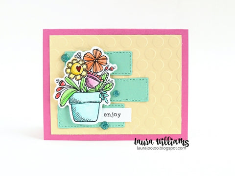 Impression Obsession - Big Flower Pot Cling Stamp