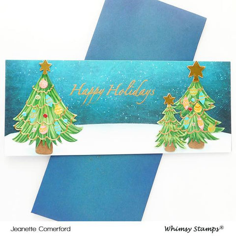Whimsy Stamps - Slimline Paper Pack - SurReally Cool Christmas