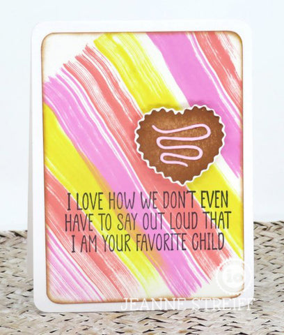 Impression Obsession - Heart Chocolate Swirl Stamp