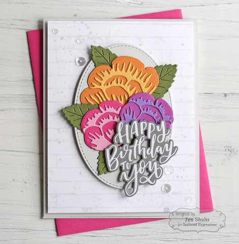 Taylored Expressions - Layer It - Rustic Floral Stamp