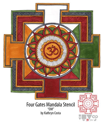 StencilGirl - Four Gates Mandala Stencil