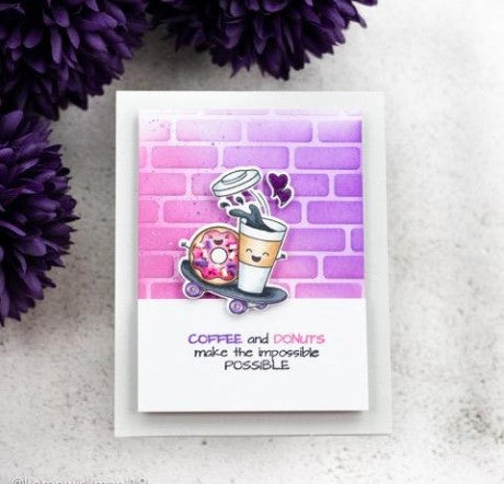 Your Next Stamp - YNS - Latte Happy Vibes Stamps and Dies