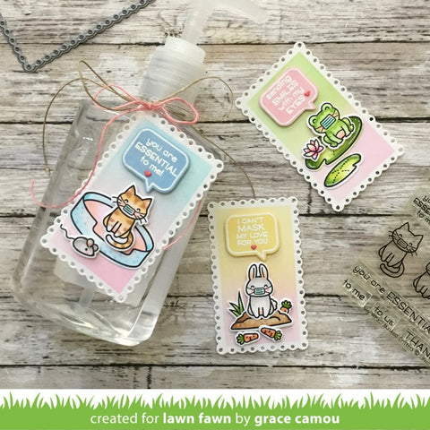 Lawn Fawn - Say What? Masked Critters Stamp and Die