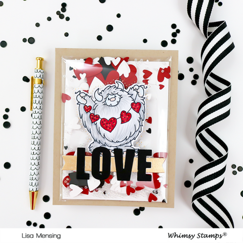 Whimsy Stamps - Yeti for Love Clear Stamps