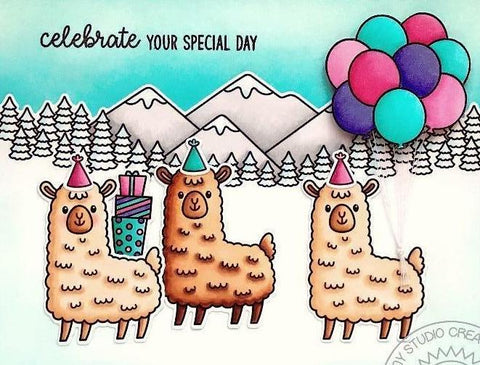 Sunny Studio Stamps - Lovable Llama Stamps and Dies