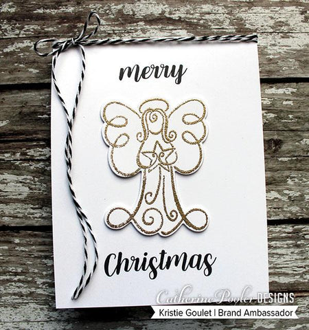 Catherine Pooler - Merry Christmas Angel Stamp and Die