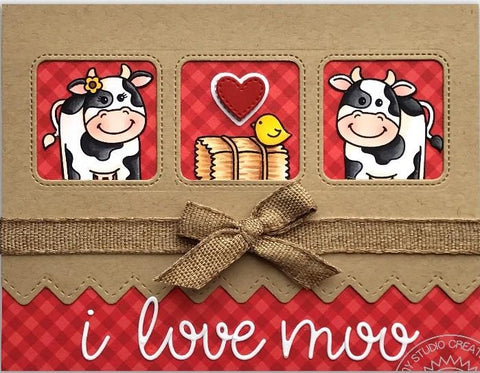 Sunny Studio Stamps - Miss Moo Stamp and Die
